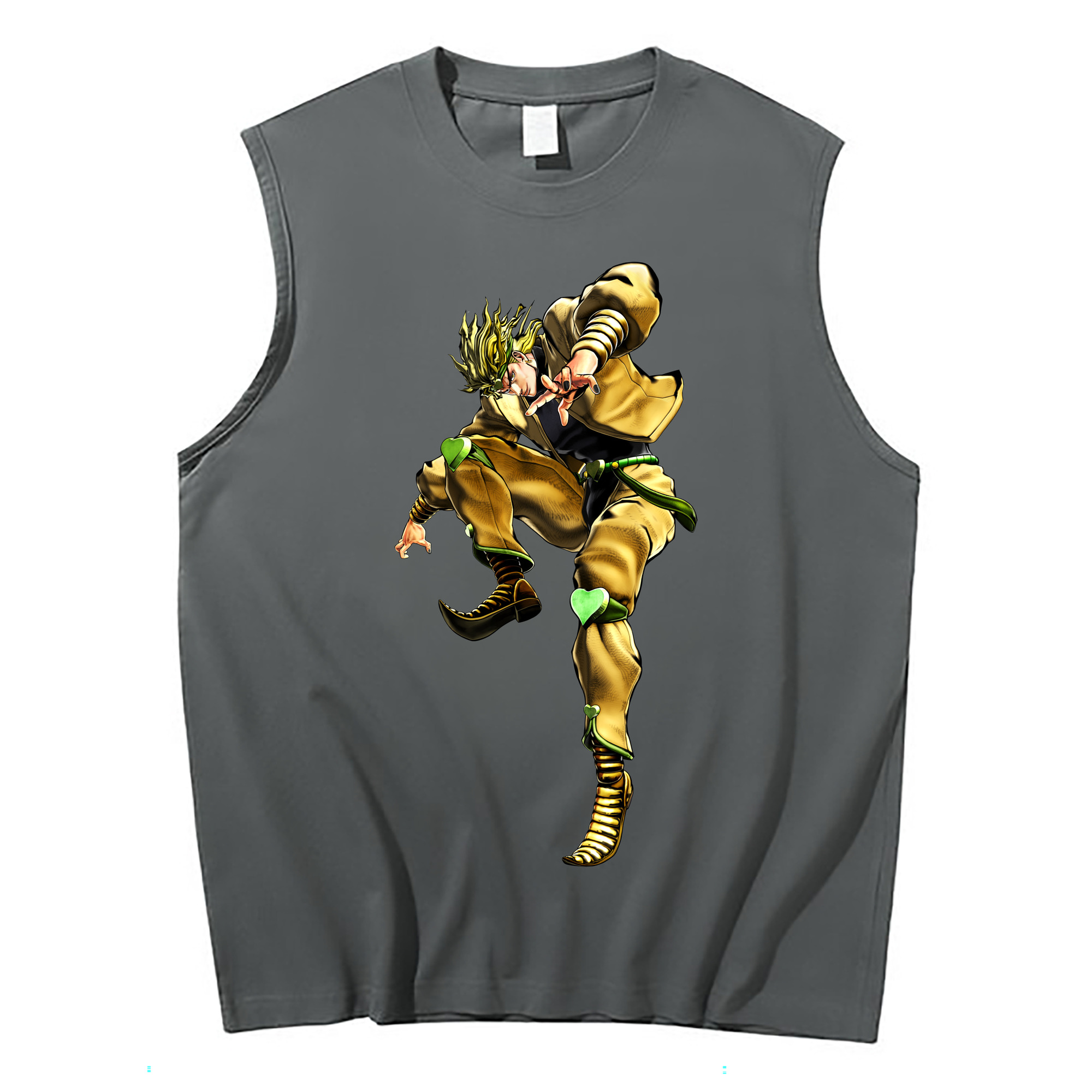 （画像用） ジョジョの奇妙な冒険 ディオ?ブランドー JoJo's Bizarre Adventure Dio Brando コットン100％タンクトップ（フロントプリント）